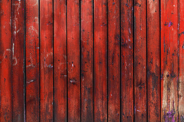 Old rustic red wood board texture