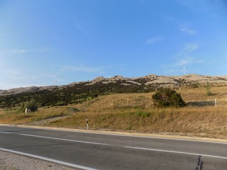 Road, hills and sky
