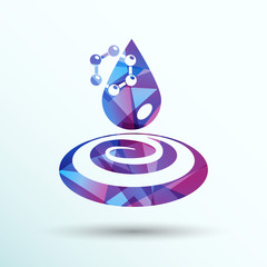 Fototapeta premium molecule water chemistry atom symbol icon