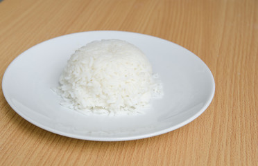 Fototapeta na wymiar Rice on White Background