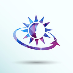 Sun Cream Containers. Vector illustration icon sun tan