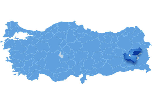 Map of Turkey, Bitlis