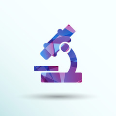 Black microscope icon vector illustration symbol medical 