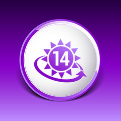 Heart shaped clock and calendar with 14 date