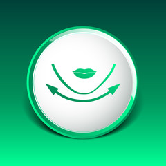 Beautiful woman face chin oval align icon