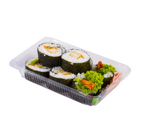 sushi in takeaway box