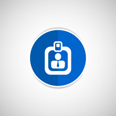 Vector identification card icon  vector profile search 
