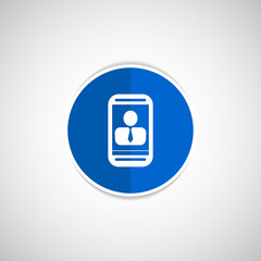 Chat on tablet concept vertical icon