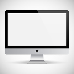 Fototapeta premium realistic detailed monitor isolated on a gray background