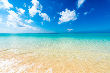 Beautiful sea and the white beach, Okinawa, Japan