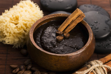 Homemade face and body organic all natural coffee scrub (peeling