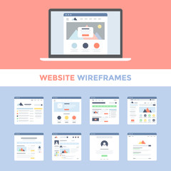 Website Wireframes - obrazy, fototapety, plakaty