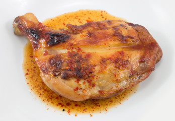 Grilled chicken leg