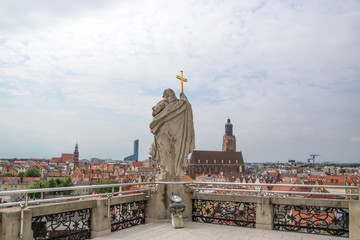 Blick über die Innenstadt von Breslau, Wroclaw