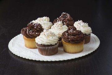 muffin al cioccolato e vaniglia
