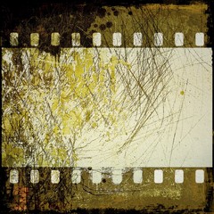 Grunge film strip frame