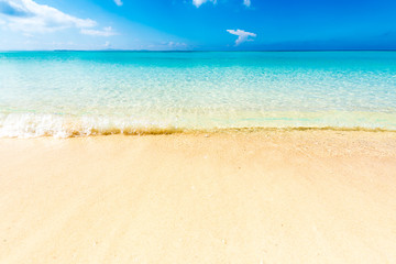 Beautiful sea and the white beach, Okinawa, Japan