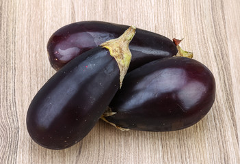 Raw eggplants