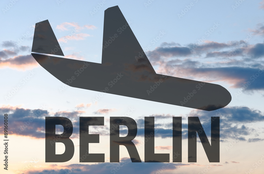 Canvas Prints Airplane landing on Cologne airport