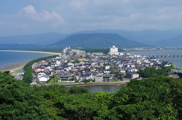 Obraz premium 唐津港を俯瞰