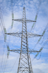 The high voltage electricity post in England
