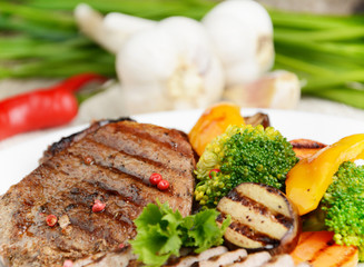 Delicious grilled beef steakes