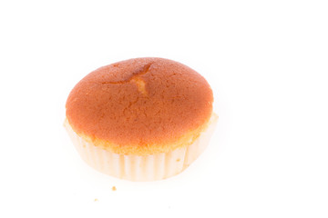 cupcake of banana dessert isolated