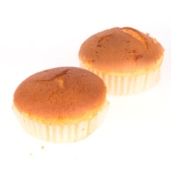 cupcake of banana dessert isolated