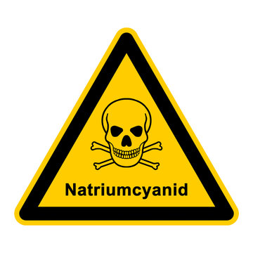 wso179 WarnSchildOrange - scs scs3 SodiumCyanideSign - NaCN - Sodium cyanide - german Natriumcyanid - g3864