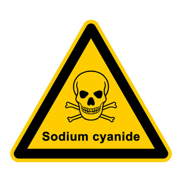 wso180 WarnSchildOrange - scs scs4 SodiumCyanideSign - NaCN - Sodium cyanide - german Natriumcyanid - e3864