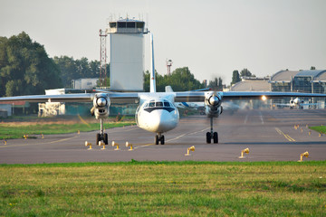 Propeller passenger plane