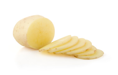 Potatoes and Slices isolated on white background