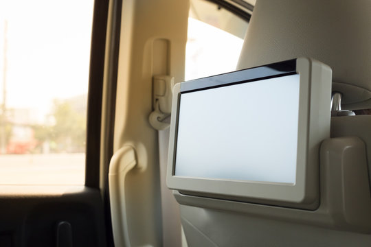small tv led portable interior in car Stock Photo | Adobe Stock
