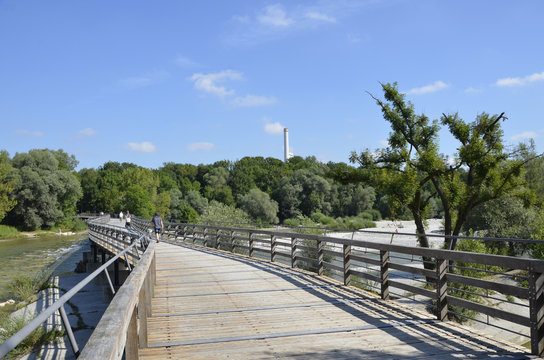 Flauchersteg &uuml;ber die Isar, M&uuml;nchen