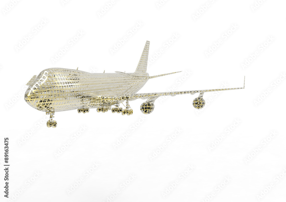 Wall mural Airplane in the sky - Passenger Airliner / aircraft