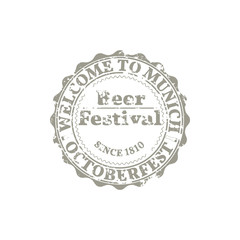 Grunge Emblem Oktoberfest, vector illustration.