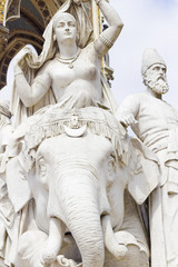Fototapeta na wymiar Asia Group statue by John Henry Foley at the Albert Memorial, Kensington Gardens, London