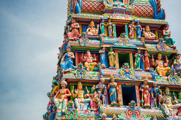 Sculptures on Hindu temple