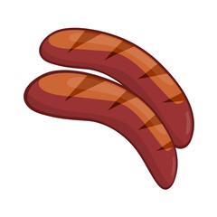 sausage isolated illustration