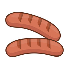 sausage isolated illustration
