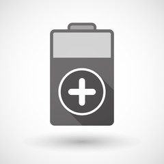 Isolated battery icon with a sum sign