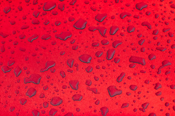 Rain drops on the red floor