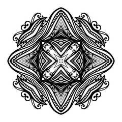 Vector Beautiful Deco Black Square