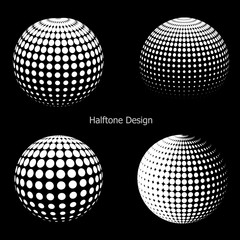 3D vector halftone spheres