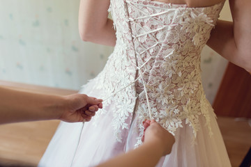 The bride's dress