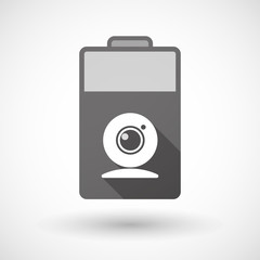 Isolated battery icon with a web cam