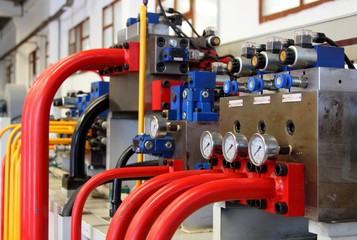 Fototapeta premium Machine Pipes at the Factory
