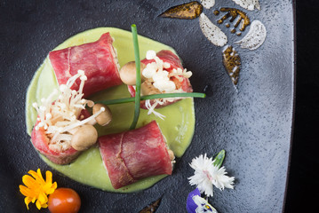 japanese cuisine. sushi on the background