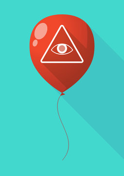 Long shadow balloon with an all seeing eye