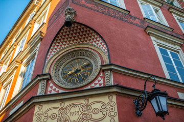 Obraz premium Old city clock in Warsaw